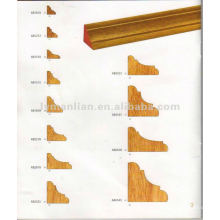 moulures en bois de teck d&#39;ingénierie de conception d&#39;angle pour la décoration